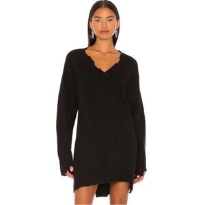 NBD Evie Distressed Knit Mini Dress in Black – NWT Size Small